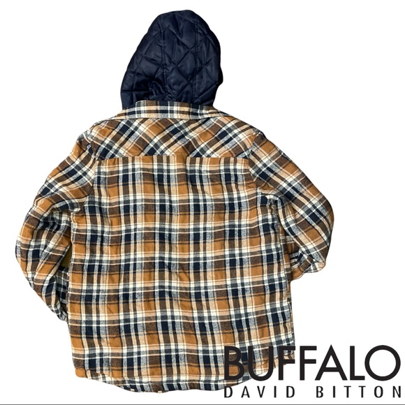 Buffalo David Bitton Samira Men's Hooded Plaid Shirt, size Medium (M) - Picture 4 of 10